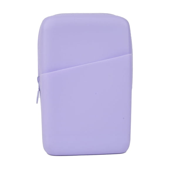 Silicone Phone Storage Pouch with Zipper Portable Organizer Sleeve Soft Protective Carry Case for Small Essentials