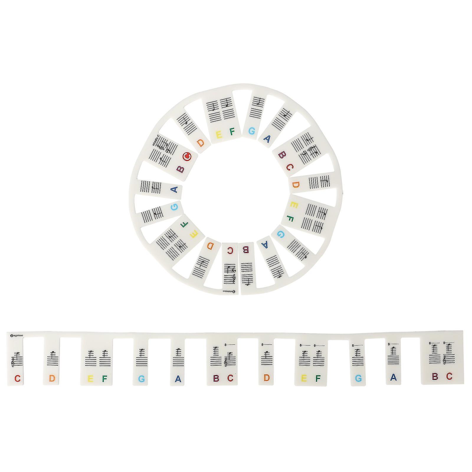 Silicone Piano Sticker Beginner Piano Notes Guide Removable Piano