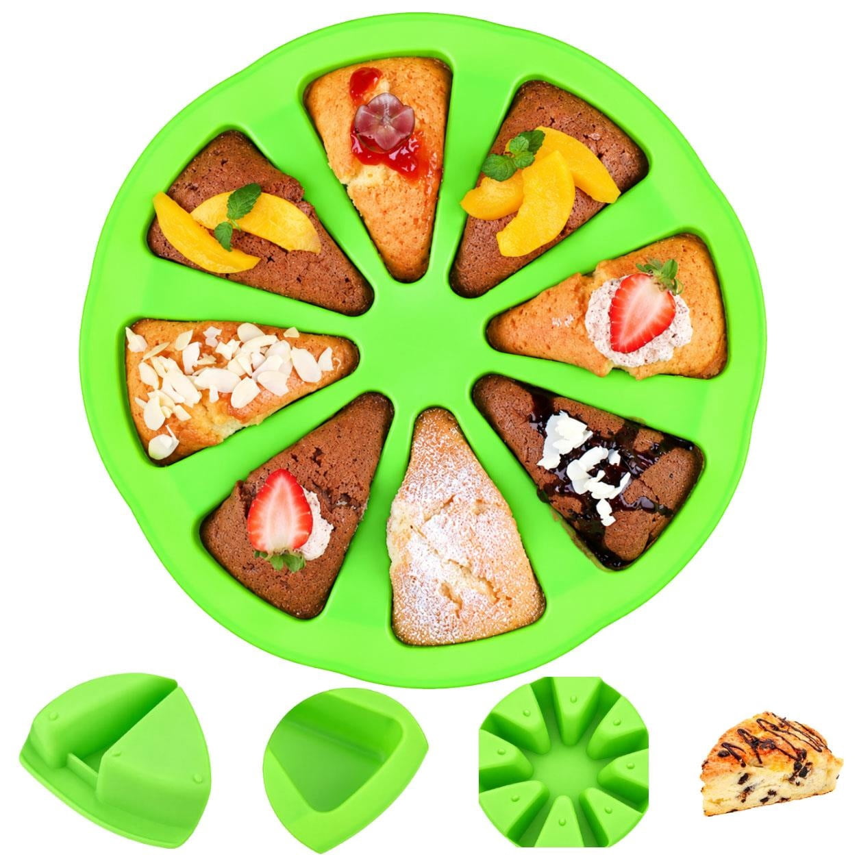Silicone Pie Slice Mold 8 Cavity Scone Pan Homemade Baking Cake ...
