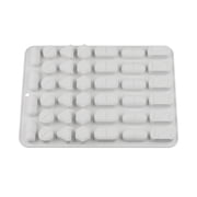 Silicone Pill Mold Trays for Making Pills, Set of 1, 40-Cavity Capsule Shaped Candy Molds for Chocolate Ice Cube Gummy White