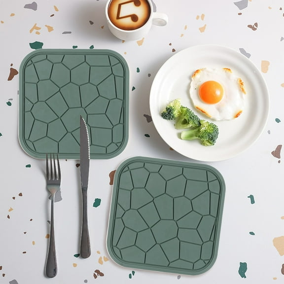 Silicone Placemat Hot Pad - Heat-Resistant Table Protector, Non-Slip Kitchen Mat, Easy Clean Dishwasher Safe, BPA-Free Insulation for Dining