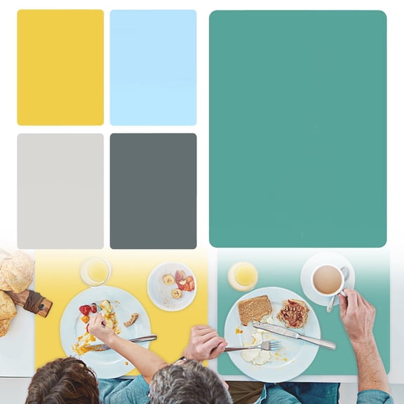 Silicone Placemats Basdi Heat-Resistant Silicone Placemat - Non-Slip Countertop Protector and Craft Mat | Easy Clean, Versatile Use, Adds Style to Dining and Kitchen Activities, A