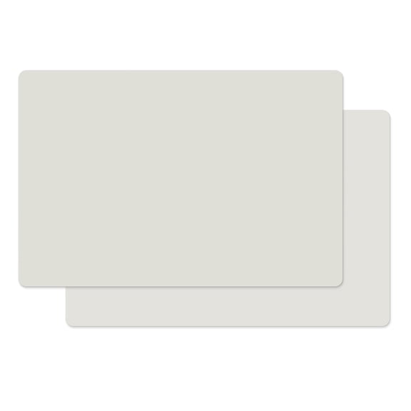 Panzexin 2-Pack Food-Grade Silicone Mats, Non-Slip, Heat-Resistant & Waterproof, 23.6" x 15.7" Table Placemats, Dough Mats- White Gray