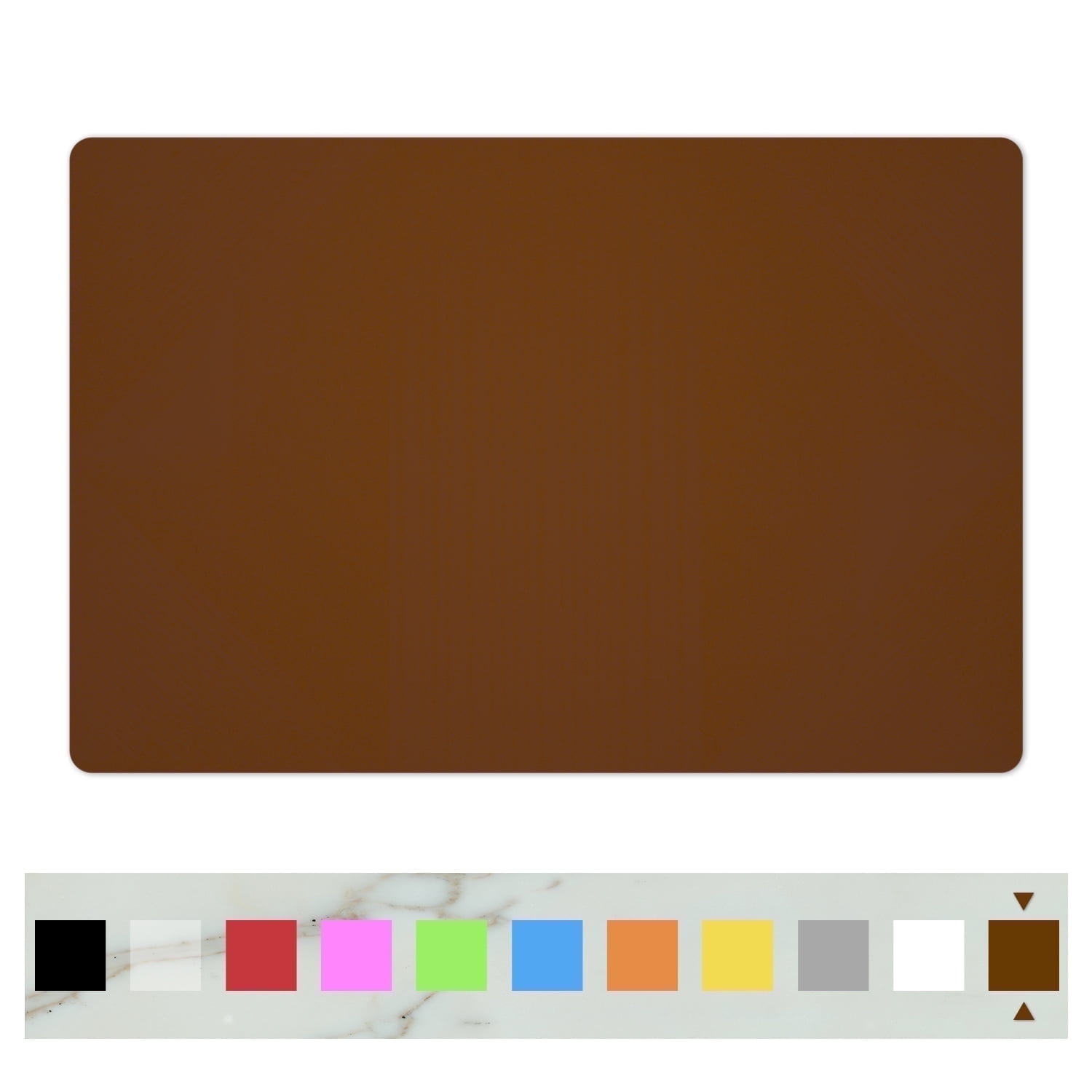 Panzexin 1-Pack Food-Grade Silicone Mats, Non-Slip, Heat-Resistant & Waterproof, 23.6" x 15.7" Table Placemats, Dough Mats- Brown