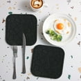 thumbnail image 1 of Silicone Placemats, Heat Resistant Table Mats, Easy Clean Kitchen Mats for Dining Table Insulation, Hot Pads for Dishes and Countertops, Black, by FAJHHA, 1 of 8