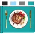 thumbnail image 1 of Silicone Placemats Silicone Table Mat, Large Kitchen Counter Protector Mat Heat Resistant Nonslip, 16" x 24" - Green, 1 of 7