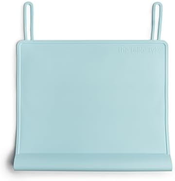 Silicone Placemats for Toddlers with Patented Edge Bumper | Kids Placemats Non Slip Travel Ready | Baby Placemat BPA Free for Restaurant Dining Table | Sky Blue