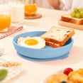 thumbnail image 1 of Silicone Plates for Seniors Elderly Adaptive Feeding Dinnerware Flexible Tableware Everyday Use Adults Kids Non- Dining Set, 7.8 in, Blue, 1 of 8