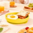 thumbnail image 1 of Silicone Plates for Seniors Elderly Adaptive Feeding Dinnerware Flexible Tableware Everyday Use Adults Kids Non- Dining Set, 7.8 in, Yellow, 1 of 8