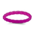 thumbnail image 1 of Silicone Plum Purple 3mm Braided Band Size 5 Ring for Women and Men, 1 of 2