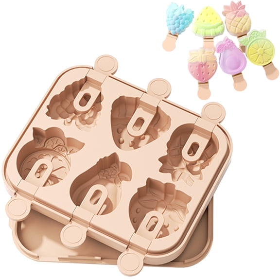 Silicone Popsicle Mold with Sticks, Reusable DIY Ice Pop Maker for Homemade Fruit Pops, Easy to Fill and Clean, 15x12cm