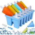 thumbnail image 1 of Silicone Popsicle Molds 10-cavity, DIY Ice Pop Mold for Kids Adult Teens, BPA Free Ice Cream Molds for Party Yogurt Juice Smoothies Sticks, 1 of 11