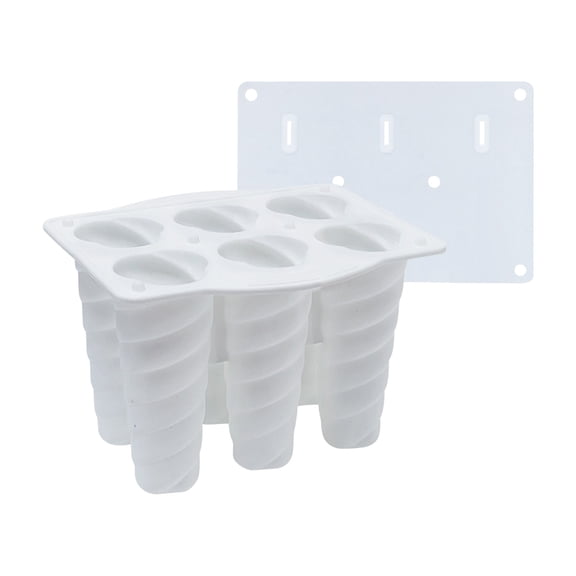 Silicone Popsicle Molds, 6 Cavities Spiral Ice Cream Molds (without Sticks), Easy Release Homemade Popsicle Maker Mold, Reusable DIY Molds, Kitchen Gadgets