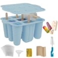 thumbnail image 1 of Silicone Popsicle Molds 9 Pieces Homemade Popsicle Molds with 3 Shape Molds Silicone Ice Pop Molds with Reusable Popsicle 3OZ Popsicle Molds for Juice Puree Yogurt Applesauce, 1 of 6