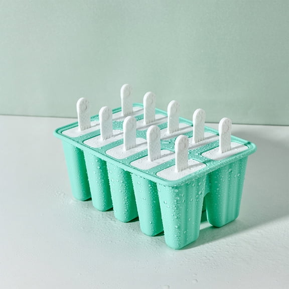 Silicone Popsicle Molds with Sticks, 10 Pieces DIY Reusable Silicone Ice Pop Molds Easy Release Ice Pop Maker with Reusable Popsicle Sticks Silicone Funnel and Cleaning Brush
