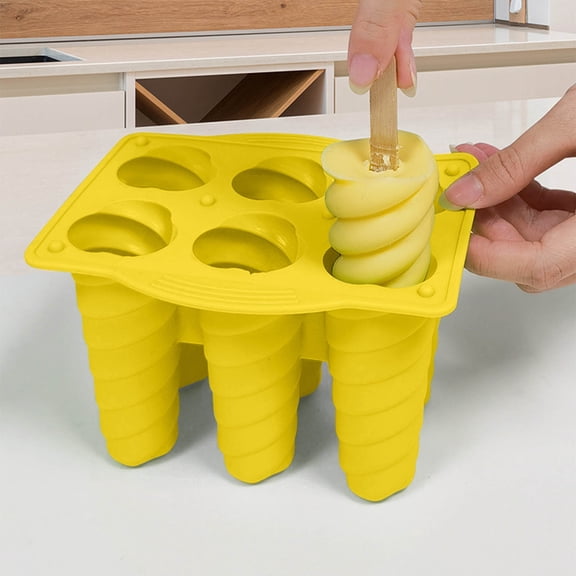 Silicone Popsicle Mould With Lid, Silicone Popsicle Molds, Ice Pop Molds Reusable Easy Release, Homemade Ice Cream maker for Kids DIY ice cream food grade Mold