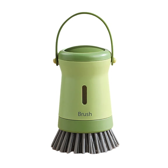 Silicone Pot Cleaning Brush with Soap Dispenser - Suspension Design for Kitchen
