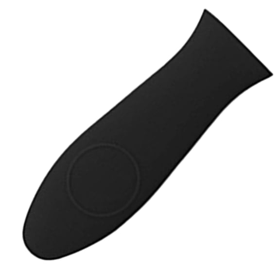 Silicone Pot Handle Sleeve Heat Resistant Cast Iron Grip Cover 1.96X5.7 Inch Non Slip Anti Scald Holder for Griddle Frying Pan Cookware Handle High Temperature Protection Kitchen Gadget,Black
