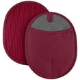 thumbnail image 1 of Hootek Silicone Pot Holders, High Heat Resistance, Waterproof, Non-Slip Large Hot Pads with Pocket, 2-in-1 Oven Mitts & Pot Holders, Machine Washable, BPA-Free, 500°F Heat Protection for Kitchen, Red, 1 of 6