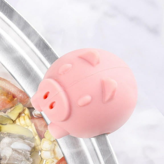 Silicone Pot Lid Lifter Steam Release Spill Stopper Cooking Assistant Cartoon Animal Design for Boiling Stewing Soup Pots Bakeware