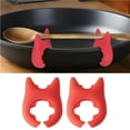 thumbnail image 1 of Silicone Pot & Spoon Holder Clip,Heat-Resistant Non-Slip Kitchen Gadget Spoon Rest for Cooking, fun design, kitchen gadget,silicone utensil rest,Red,2PC, 1 of 7