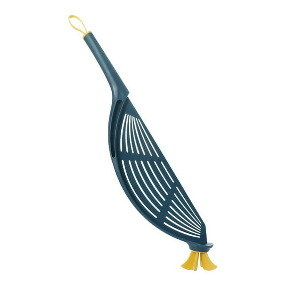 Silicone Pot Strainer with Handle, Flexible Pasta and Vegetable Draining Tool, Heat Resistant Mesh Fits All Pots Bowls and Pans, 14.17 Inch Kitchen Colander