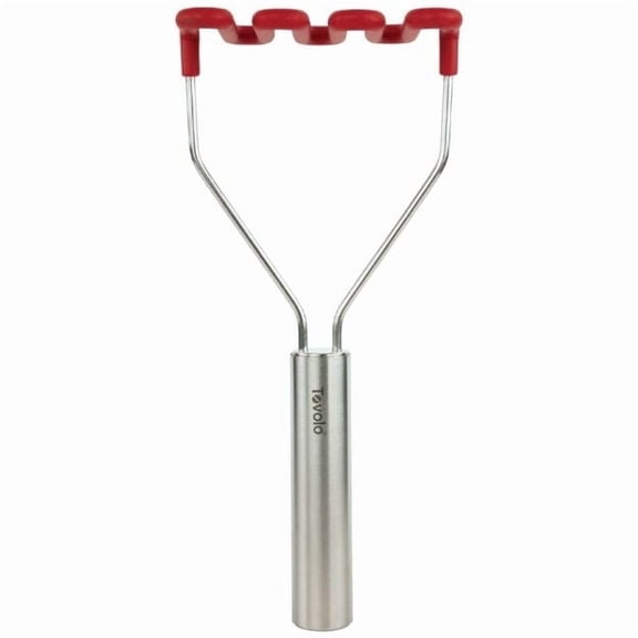 Silicone Potato Masher, Stainless Steel Handle & Core, Food Mashers Kitchen Utensil, Vegetable Ricer & Avocado Blender, Scratch-Resistant & Heat-Resistant