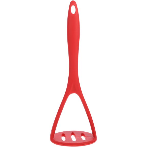 Silicone Potato Ricer Food Press Tool Vegetable Masher for Quick Mashing of Fruits Veggies Comfortable Grip Kitchen Gadget Red