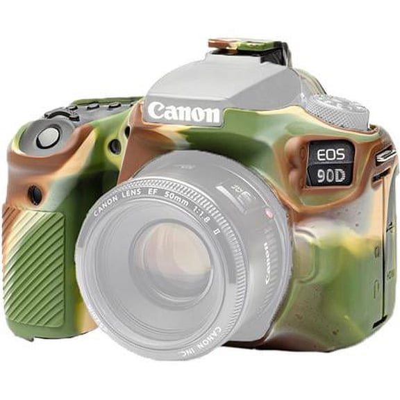 Silicone Protection Cover for Canon 90D Camera, Camouflage