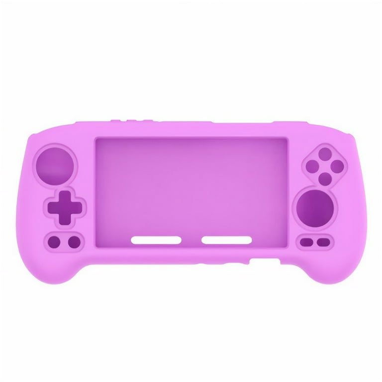 ANBERNIC RG557 クリアパープル TPU保護ケース付き Transparent TPU Case For Anbernic RG557 Handheld Game