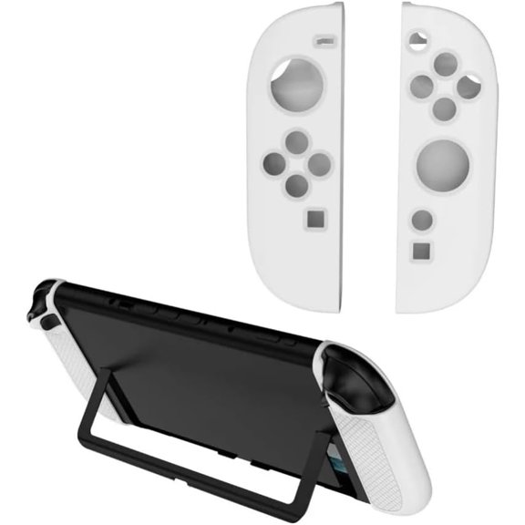 Silicone Protective Case Anti-Slip Soft Grip Cover Shockproof Handle Shell for Switch 2 (White)