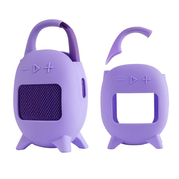 Silicone Protective Case Base for JBL CLIP 5, Soft Skin Cover Sleeve Drop-proof Shockproof Protector for CLIP5 Portable Speaker Shell Outdoor Organizer Accessories All-round Protection