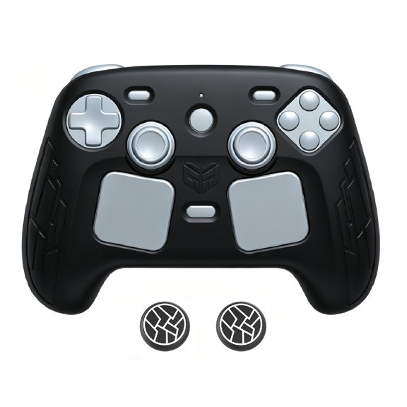 Silicone Protective Case For Steam Controller 2 Anti-Slip Grip Shockproof Soft Cover Skin, Game Console Protector Black White  Blue