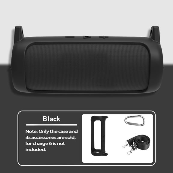 Silicone Protective Case for JBL FLIP 7 Bluetooth Speaker - with Shoulder Strap & Carabiner, Accessible Design, Shockproof Cover for Travel Outdoor Use