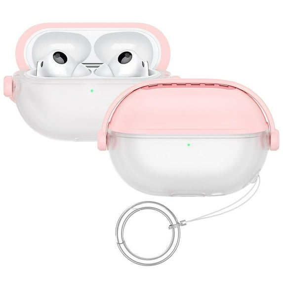 Silicone Protective Case with Rotatable Handle and Creative Lock for Wireless Earbuds, Anti-Fingerprint, Shockproof, All-Round Protection, Multiple Colors Available