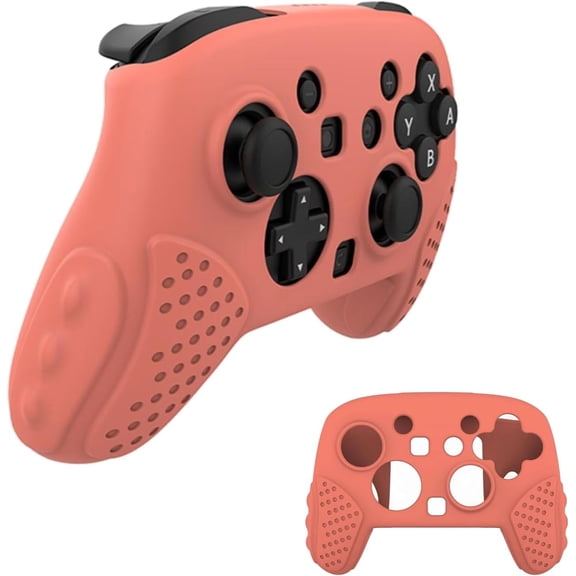 Silicone Protective Case for Switch 2 Pro Controller – 35g Lightweight Shockproof Cover for Switch Pro Controller | Anti-Slip Grip & Precise Cutouts | Available in Black, Orange, Blue