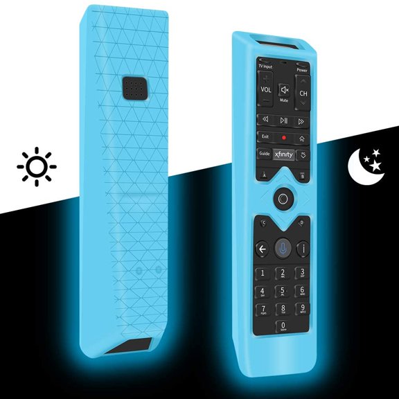 Silicone Protective Case for XFinity Comcast XR15 Voice Control Remote,Remote Case Holder Skin Sleeve for XFinity Remote Controller,[Thicken Layer]Shockproof Bumper Remote Battery Back Cover-Glowblue