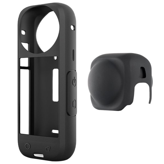 Silicone Protective Case for Insta 360X4 Action Camera Shockproof Cover With Lens Caps, NonSlip Texture