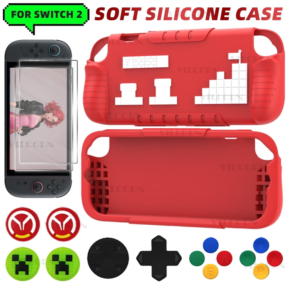 Silicone Protective Case for Nintendo Switch 2, Screen Protector ...