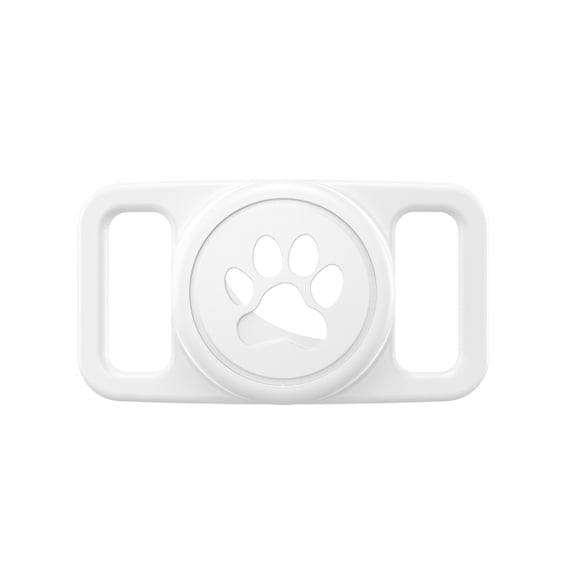 Silicone Protective Case for Pet Tracker Collar, Shockproof GPS Tracking Device Cover for Dogs and Cats Accessory, White