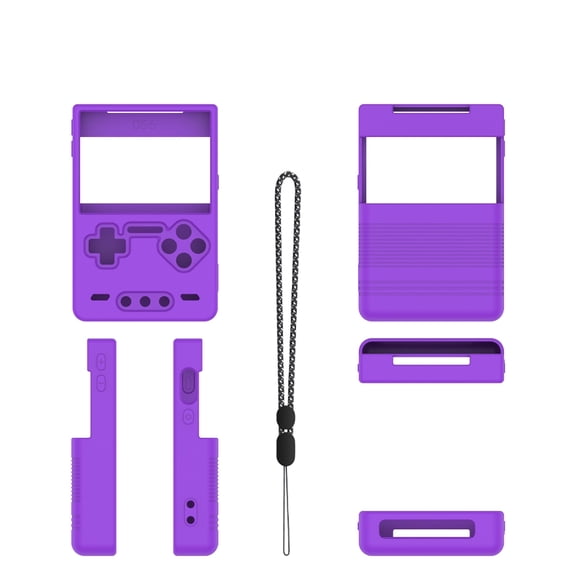 Silicone Protective Case for Trimui Brick Gaming Console Soft Anti-Drop Anti-Scratch Protective Cover Simple Solid Color Case with Lanyard