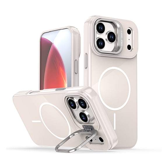 Pastel Hard Stand Case for iPhone 17 Pro - White