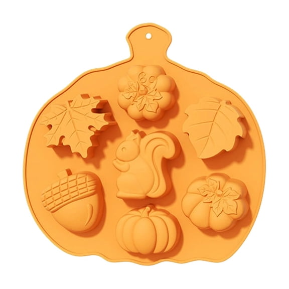 Silicone Pumpkin Mold, Pumpkin Soap Molds Fall Baking Molds for Muffin Cake Pop Jello Chocolate Bomb Fall Bath Bomb Moulds, 3D Thanksgiving Molds
