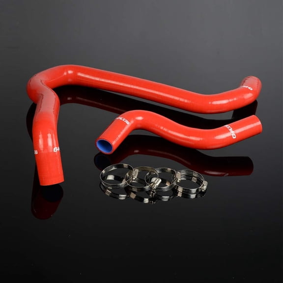 Silicone Radiator Coolant Hose Kit,Fit for 1992-1996 Honda Prelude SI/S/VTEC H22A Red with Clamps