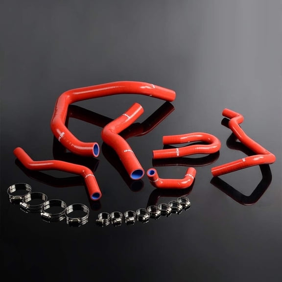 Silicone Radiator Hose Kit Red with Clamps, Fit for  Honda Civic Type-R Ek Eg B16a B18c B20b 92-00