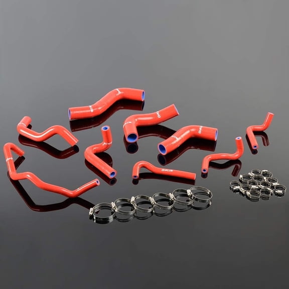 Silicone Radiator Hose Kit Red with Clamps,Fit for  Mazda Roadstar Miata MX-5 NA6CE B6ZE 1.6L 1989-1993