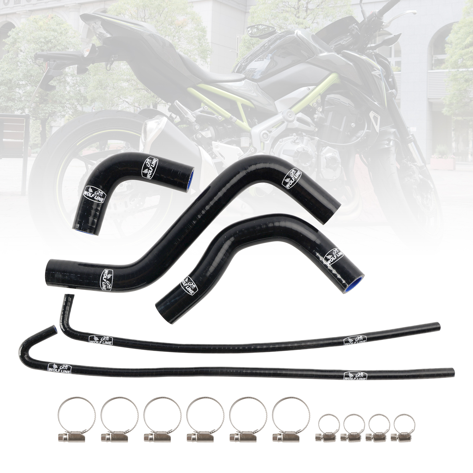 Silicone Radiator coolant Hose kit For Kawasaki Z900 Z900RS 2017-2025 ...