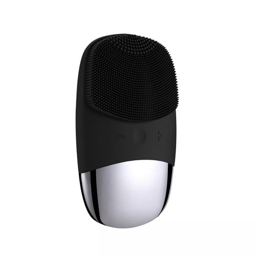 Silicone Rechargeable Electric Face Cleansing Brush Skin Massager Waterproofblack