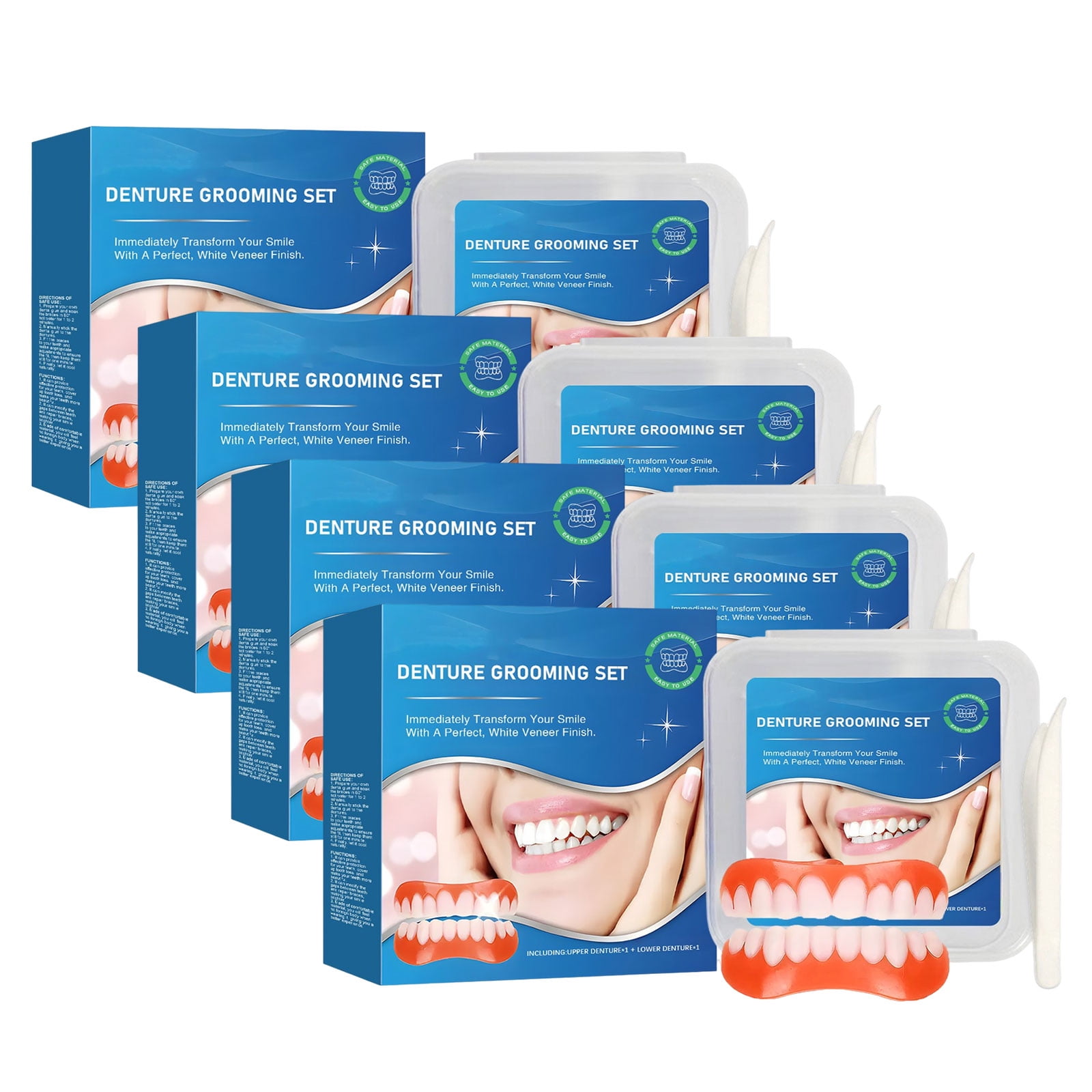 Silicone Reline Denture Set, 100% Soft Silicone, Upper and Lower ...