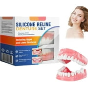 Silicone Reline Denture Set, Soft Silicone Denture Reline Kit, Silicone Soft Dentures Repair, Denture Silicone Reline Kit for Men & Women
